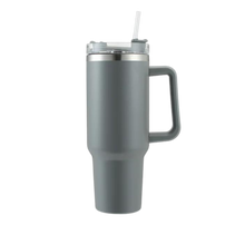 Carica l&#39;immagine nel visualizzatore di Gallery, Tazza per auto di grande capacità con manico -Grigio scuro - Ozerty
