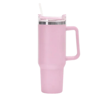 Carica l&#39;immagine nel visualizzatore di Gallery, Tazza per auto di grande capacità con manico -Rosa - Ozerty
