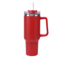 Carica l&#39;immagine nel visualizzatore di Gallery, Tazza per auto di grande capacità con manico -Rosso - Ozerty
