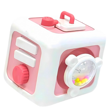Carica l&#39;immagine nel visualizzatore di Gallery, Cubo giocattolo sensoriale 6 in 1 -Rosa  - Ozerty

