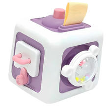 Carica l&#39;immagine nel visualizzatore di Gallery, Cubo giocattolo sensoriale 6 in 1 -Viola - Ozerty
