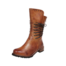 Carica l&#39;immagine nel visualizzatore di Gallery, Stivaletti in Pelle PU Vintage -Marrone/EU35Marrone/EU36Marrone/EU37Marrone/EU38Marrone/EU39Marrone/EU40Marrone/EU41Marrone/EU42Marrone/EU43 - Ozerty
