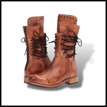Carica l&#39;immagine nel visualizzatore di Gallery, Stivaletti in Pelle PU Vintage - Ozerty

