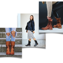 Carica l&#39;immagine nel visualizzatore di Gallery, Stivaletti in Pelle PU Vintage - Ozerty
