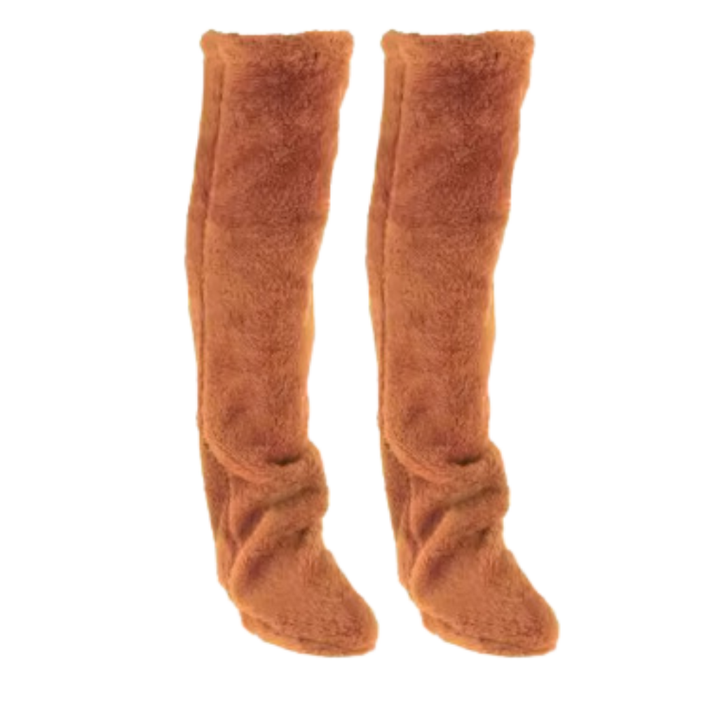 Calzini lunghi riscaldanti e morbidi -Cachi - Ozerty