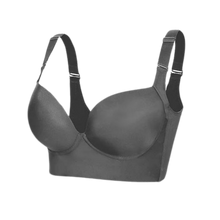Carica l&#39;immagine nel visualizzatore di Gallery, Reggiseno Modellante con Ampie Ali Laterali Integrate -Grigio - Ozerty
