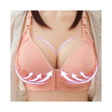 Carica l&#39;immagine nel visualizzatore di Gallery, Reggiseno push up senza fili per taglie forti -Pizzo rosa - Ozerty
