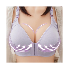 Carica l&#39;immagine nel visualizzatore di Gallery, Reggiseno push up senza fili per taglie forti -Pizzo viola chiaro - Ozerty
