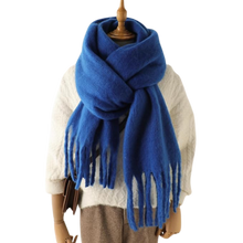 Carica l&#39;immagine nel visualizzatore di Gallery, Sciarpa da donna Cozy Elegance -Blu scuro - Ozerty
