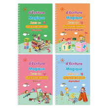 Carica l&#39;immagine nel visualizzatore di Gallery, Quaderni di Pratica con Solchi Scrivibili e Cancellabili -Francese 4 libri - Ozerty
