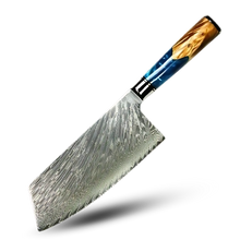 Carica l&#39;immagine nel visualizzatore di Gallery, Coltelli giapponesi della serie Mare Giallo -Nakiri - Coltello mannaia 32 cm - Ozerty
