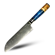 Carica l&#39;immagine nel visualizzatore di Gallery, Coltelli giapponesi della serie Mare Giallo -Nakiri - Coltello mannaia 17 cm - Ozerty
